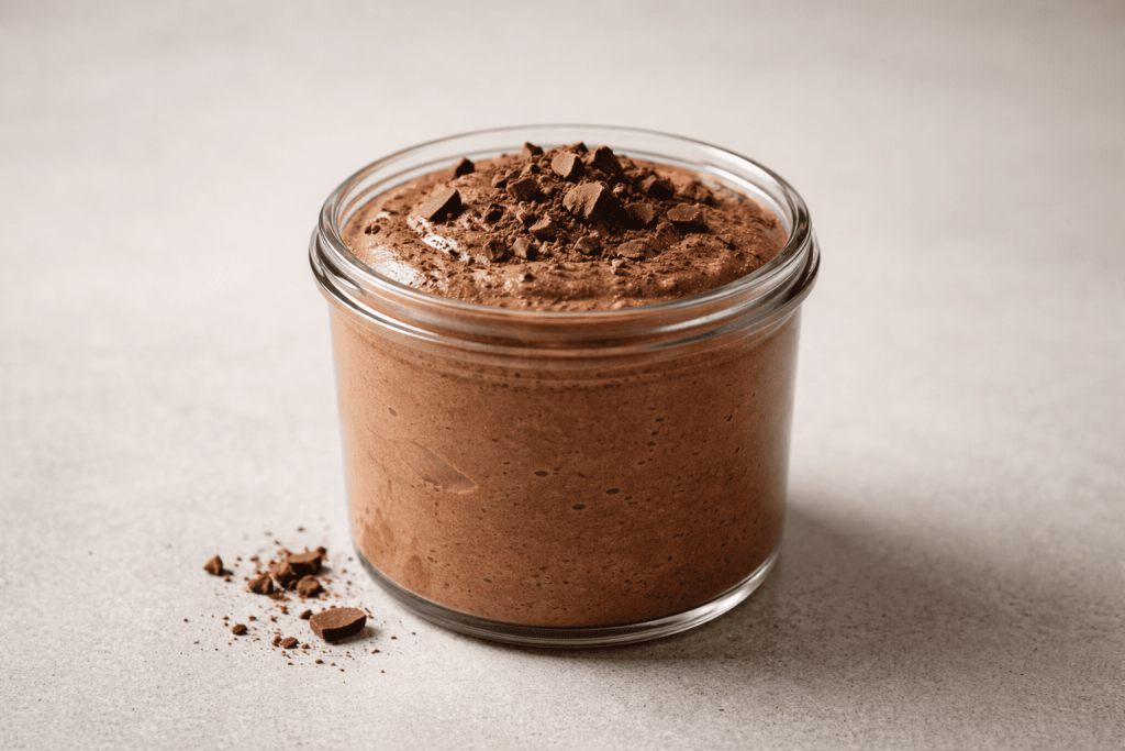 mousse-au-chocolat-avec-eclats-de-chocolat-dessus-dans-une-verrine