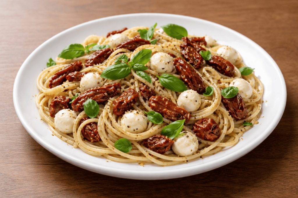 pates-tomates-sechees-mozarella