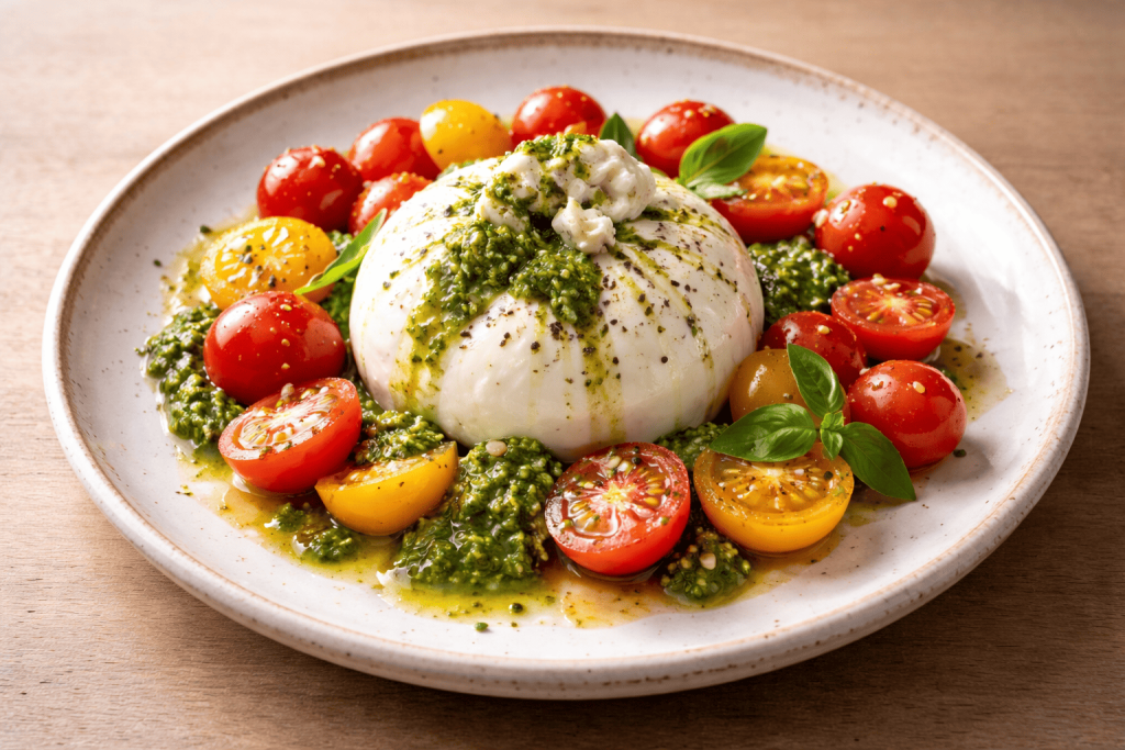 burrata-cremeuse-et-tomates