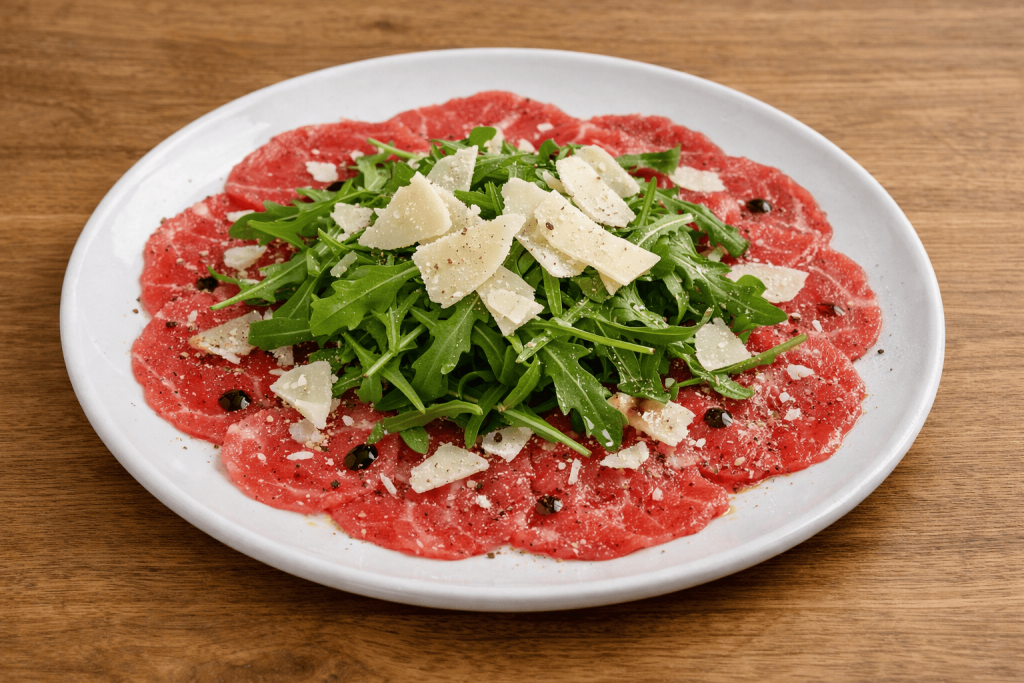carpaccio-de-boeuf-roquette-parmesan
