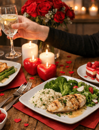 couple-qui-trinque-lors-d-un-diner-de-saint-valentin-a-domicile