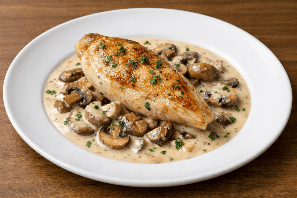 supreme-de-poulet-champignons-et-sauce-legere